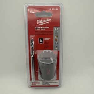 Milwaukee 49-56-0426 1-3/8" Carbide Grit Hole Saw With Carbide Tipped Pilot Bit